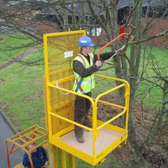 Forklift Safety Access Platform Cage Single Person Front Gate